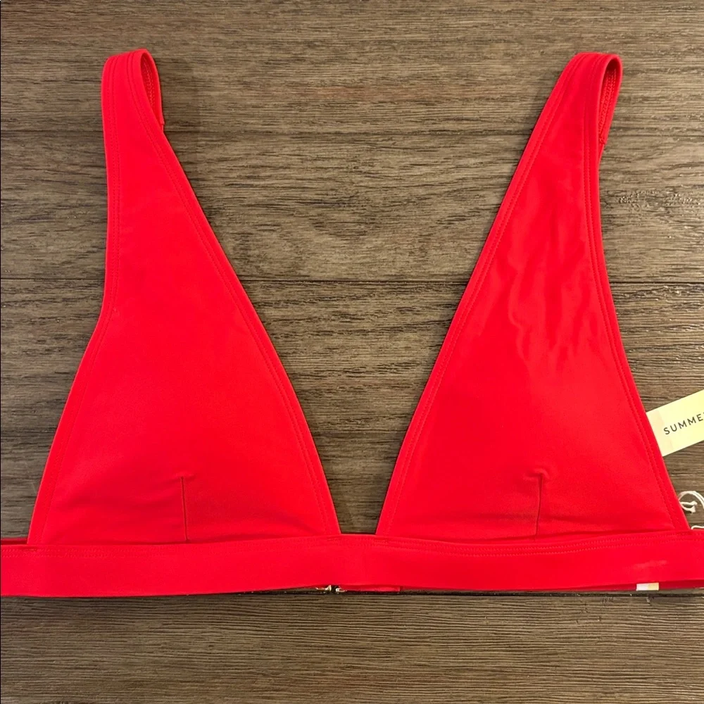summersalt lava V-Neck Bikini Top - Picture 7 of 12